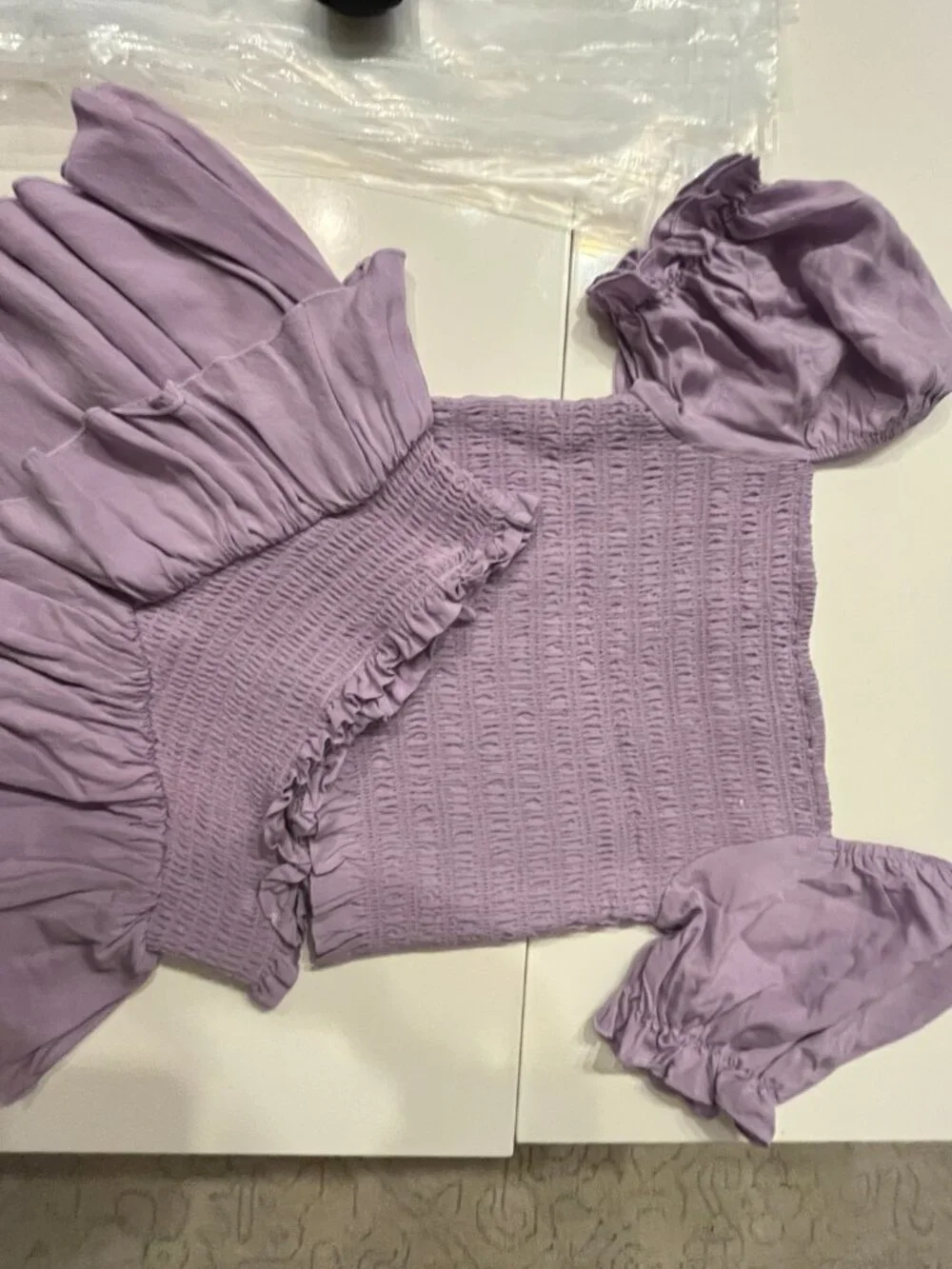 Two Piece Purple Blouse by KatieJ NYC (Size Large)